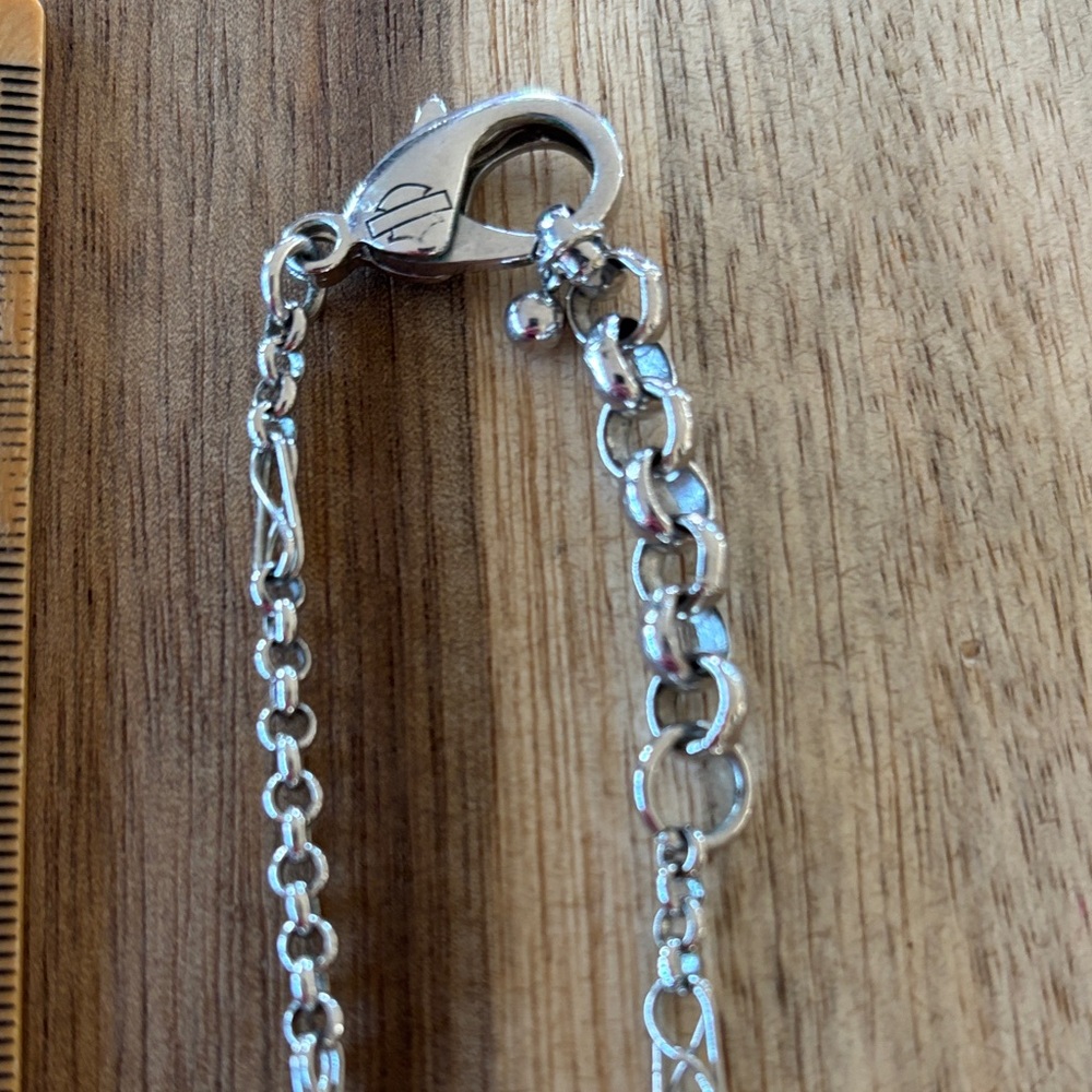 Silver Harley Davidson Necklace and Earring Set - Picture 2 of 4